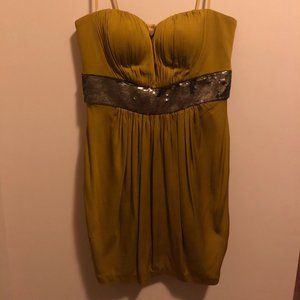 Chartreuse Silk Robert Rodriguez Dress